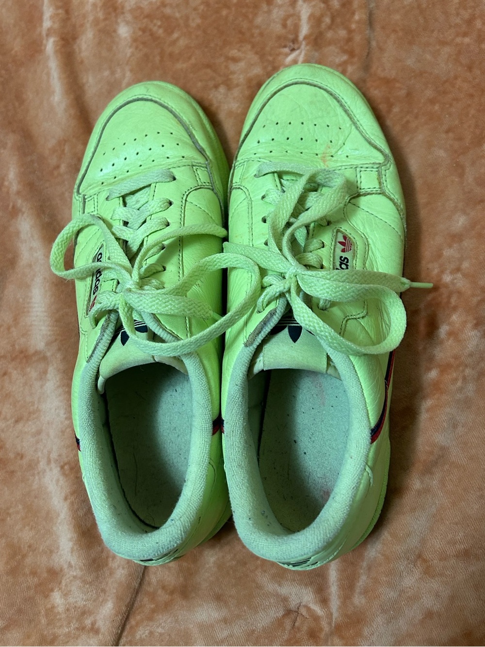 Adidas Continental Lime Green Sneakers - Size 7.5 (US Men's)
